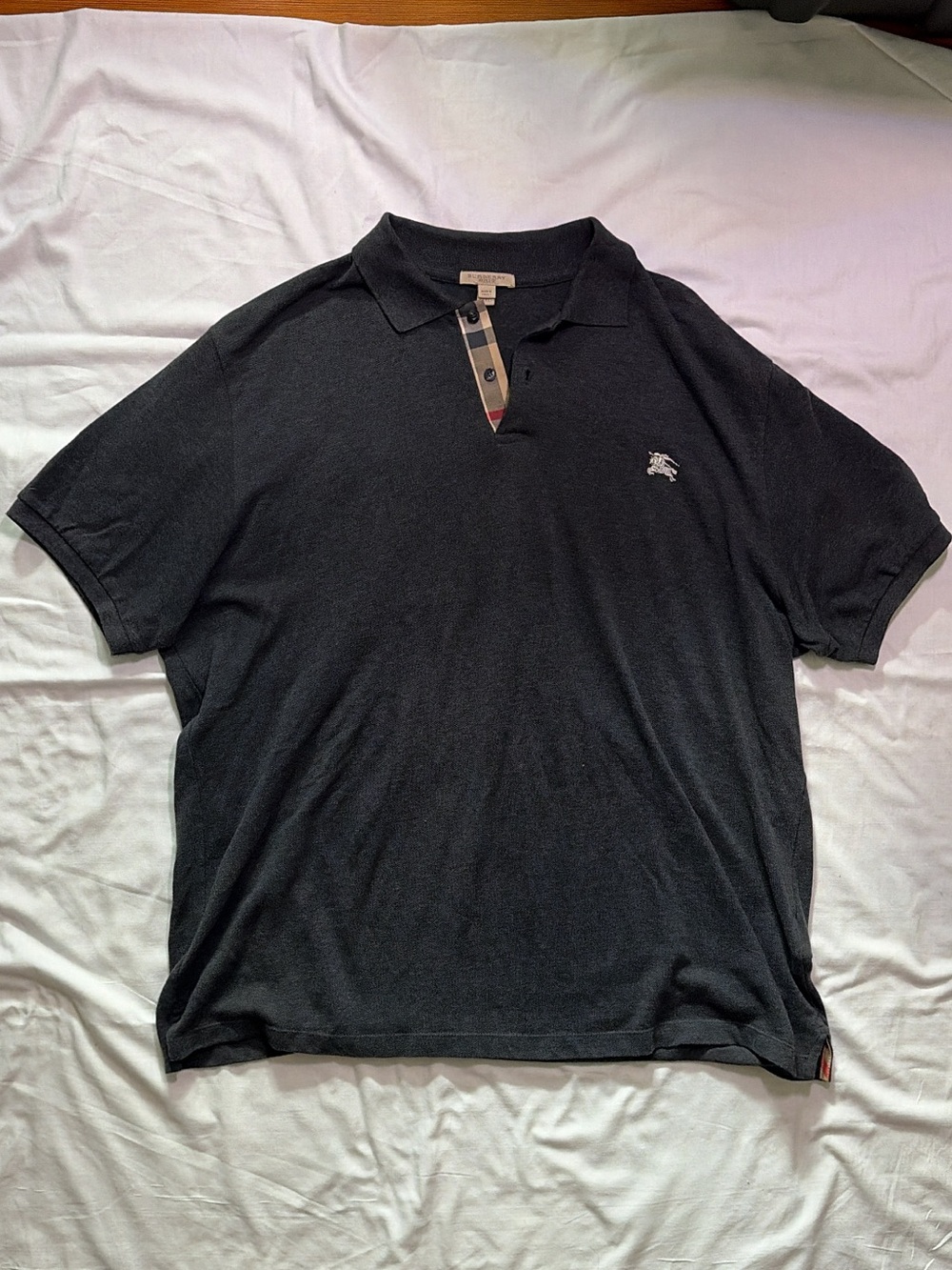 Burberry charcoal gray polo shirt | classic preppy